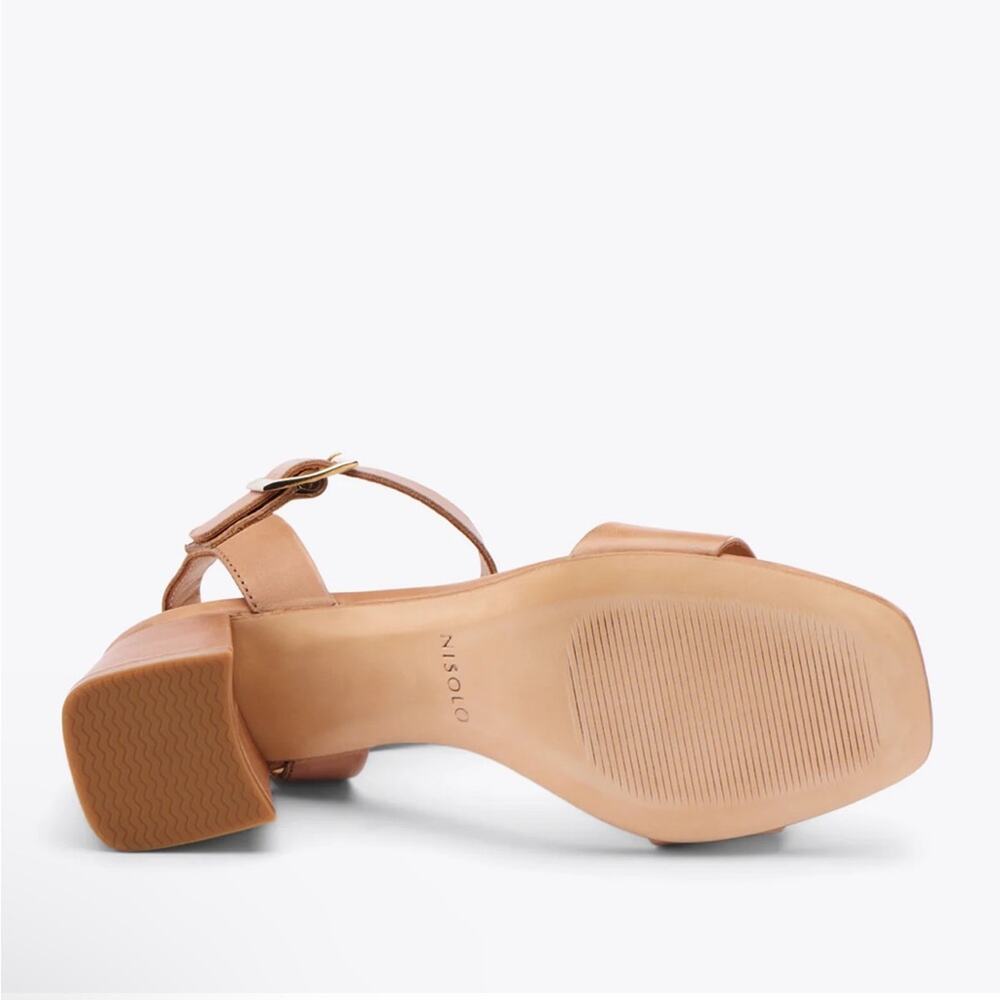 Nisolo Stella Go To block heel sandal almond - Picture 5 of 13